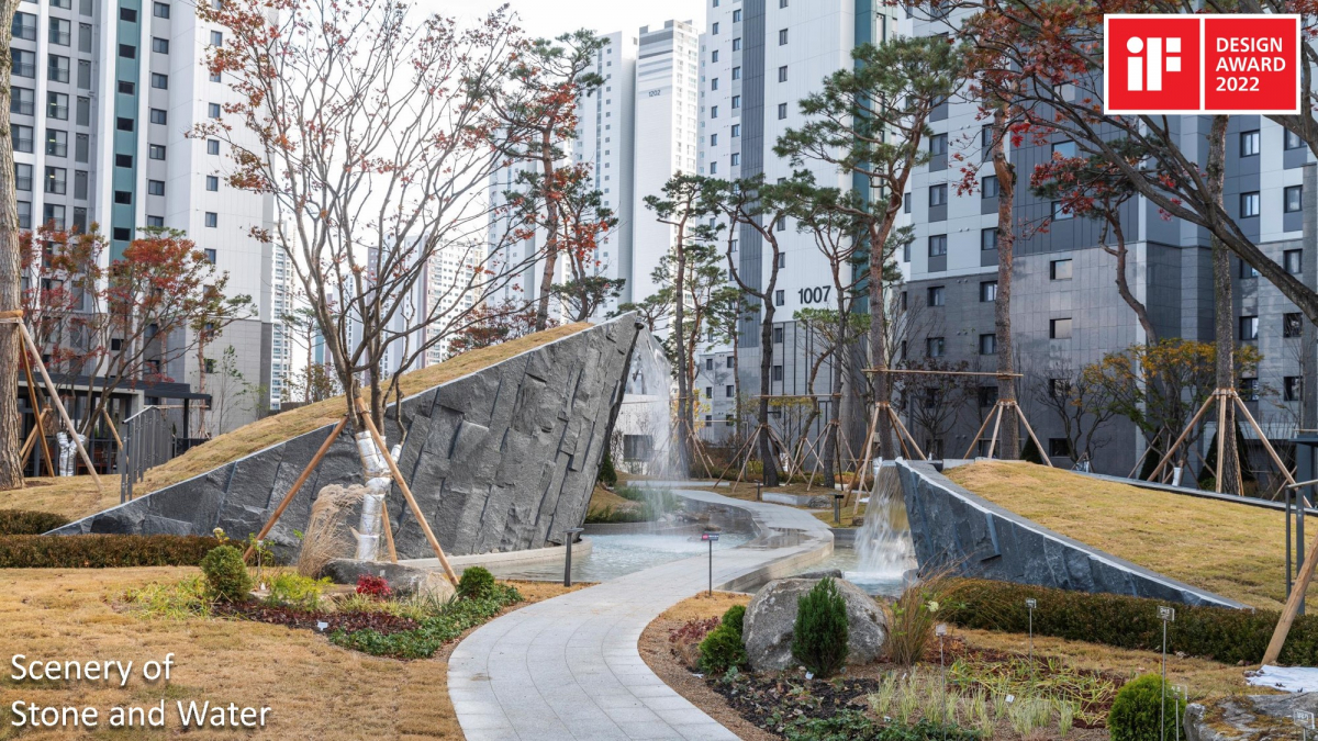 ▲건축 부문 수상작 '스톤 앤 워터' (사진제공=대우건설)