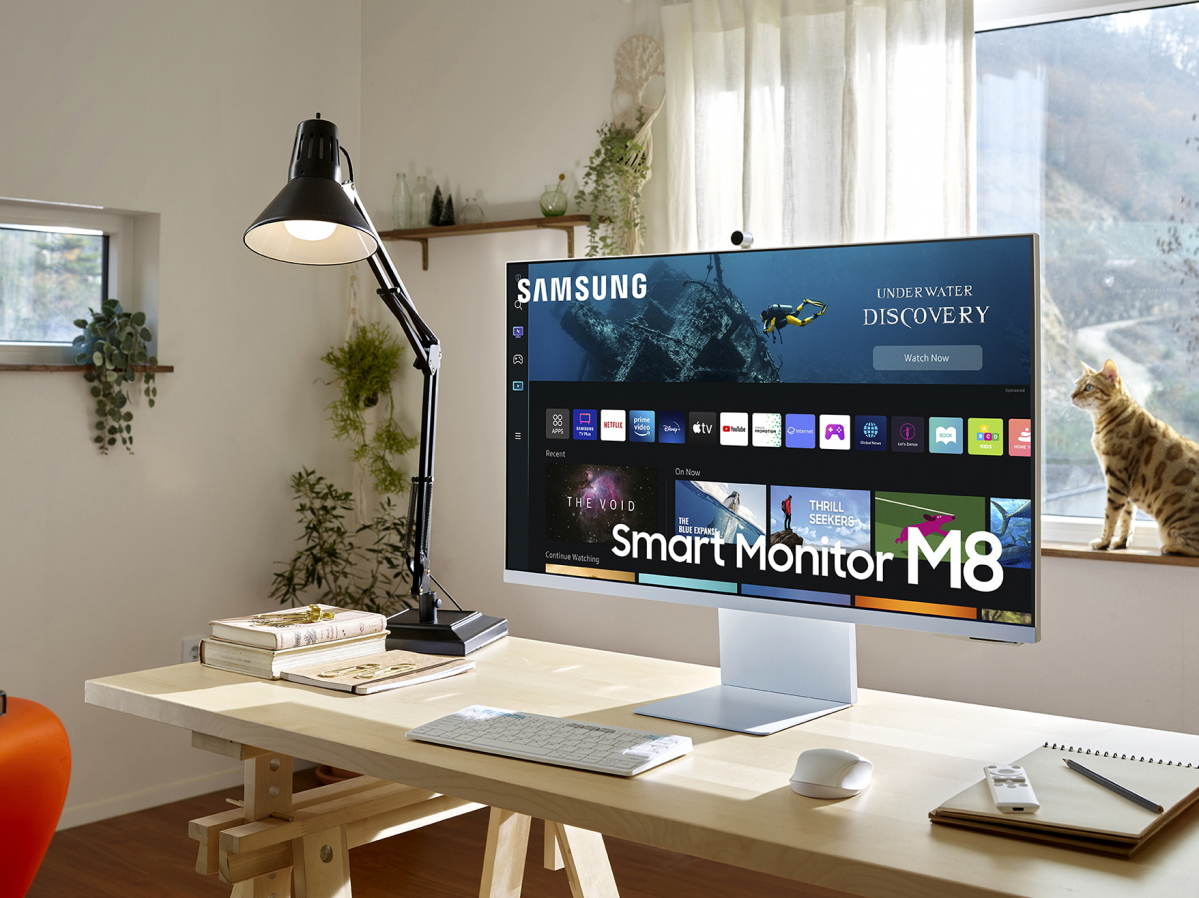 ▲삼성 '스마트 모니터 M8' 데이라이트 블루 (사진제공=삼성전자)