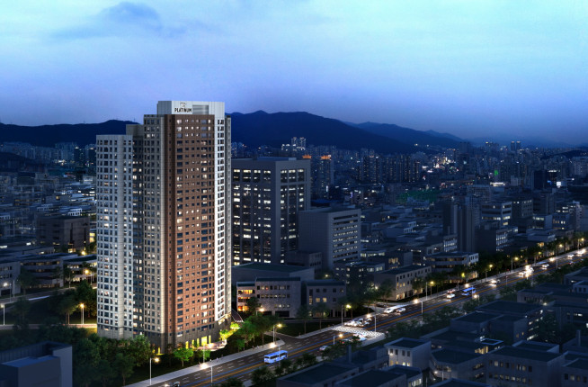 ▲쌍용건설, 부산 연제구 연산동 월성맨션 소규모재건축 투시도 (자료제공=쌍용건설)