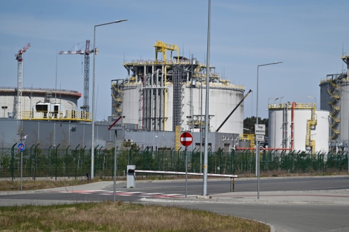 ▲폴란드 시비노우이시치에에 위치한 액화천연가스(LNG) 터미널. 시비노우이시치에/EPA연합뉴스
