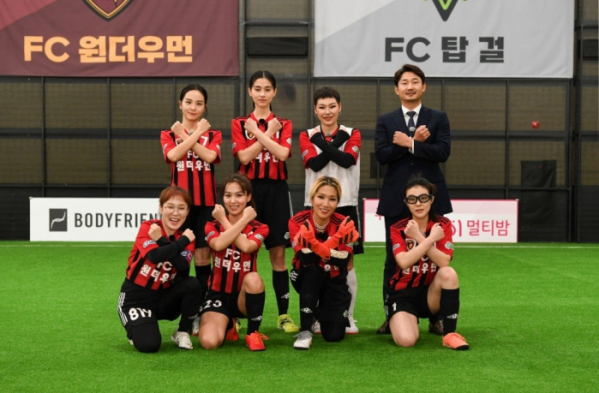 ▲배우 주명이 속한 '골때녀' 원더우먼 (사진제공=SBS)