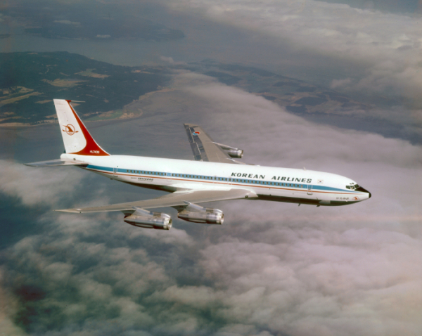 ▲대한항공 보잉 707 제트 항공기. (사진제공=대한항공)