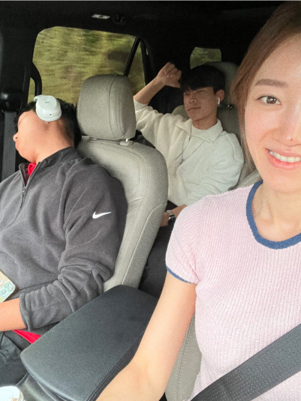 ▲임창정 와이프 서하얀 자녀와 운전중 셀카(사진제공=YES IM 엔터테인먼트)