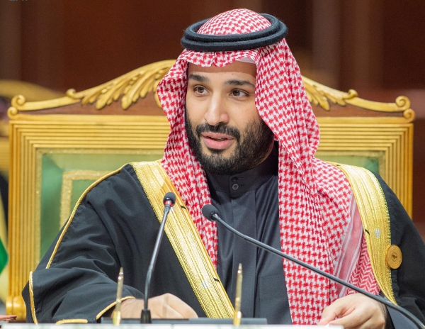 ▲무함마드 빈 살만 사우디아라비아 왕세자가 지난해 12월 14일 수도 리야드에서 열린 걸프협력회의(GCC)에 참석해 발언을 하고 있다. 리야드/AP뉴시스