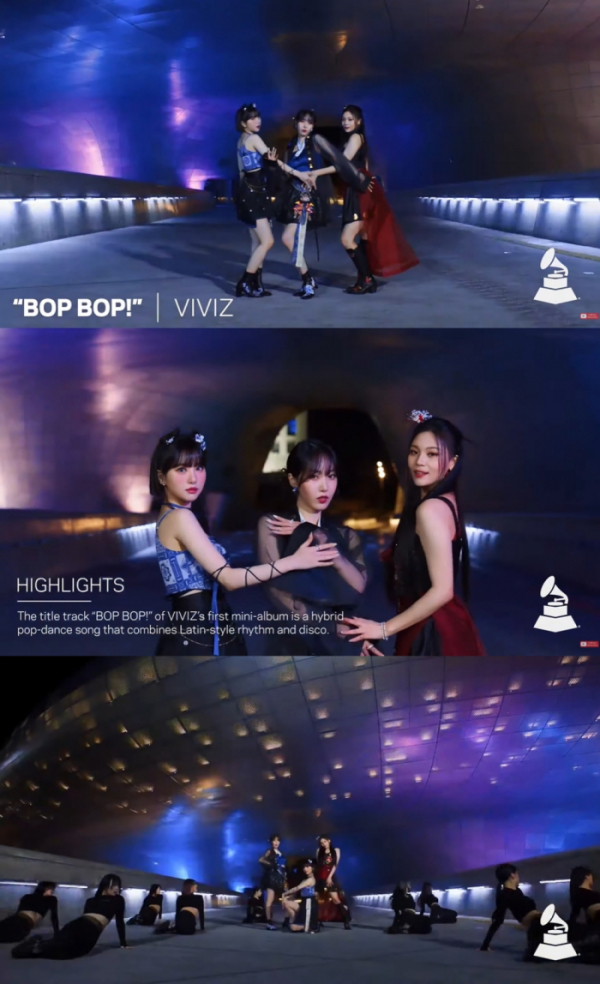 ▲VIVIZ(비비지)(사진 = '그래미 글로벌 스핀' 영상 캡처)