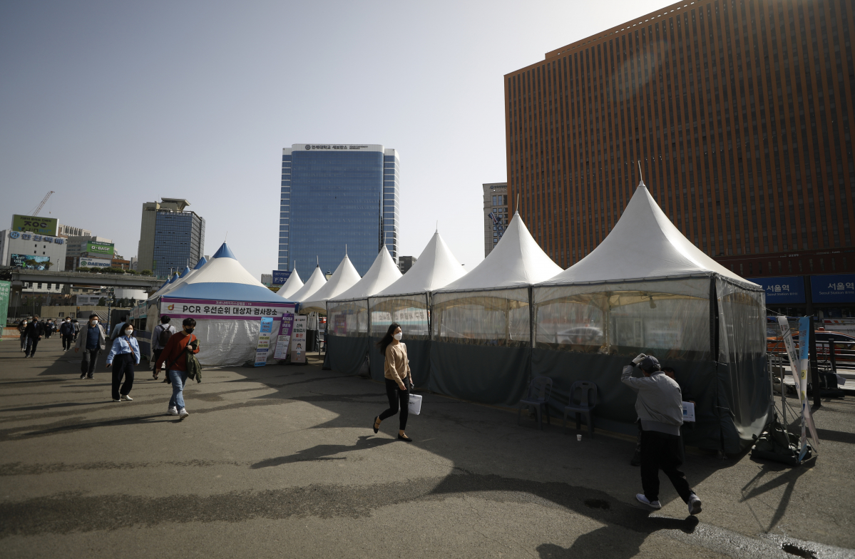 ▲서울역 임시선별검사소가 한산한 모습을 보이고 있다. (뉴시스)