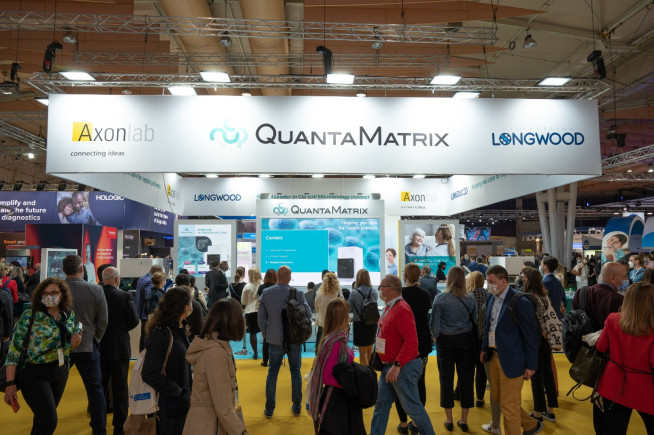 ▲퀀타매트릭스는 최근 포르투갈 리스본에서 개최된 유럽 임상 미생물학 및 감염병 학회(ECCMID)에 참여했다. (사진제공=퀀타매트릭스)