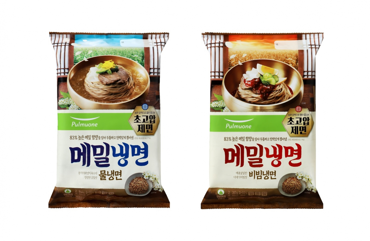 ▲풀무원 메밀냉면 2종. (사진제공=풀무원)
