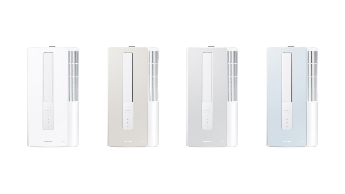 ▲2022년형 창문형 에어컨 윈도우핏(Window Fit)은 4가지 색상을 제공한다. 출고가 기준 94만9000원 (사진제공=삼성전자)