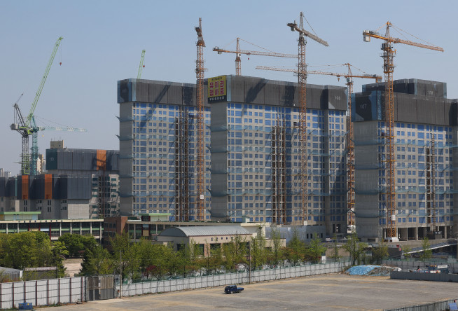 ▲서울 강동구 둔촌주공 공사 현장 모습. (연합뉴스)