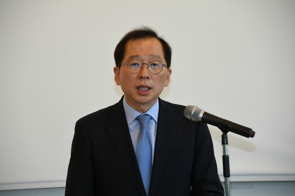 ▲조승환 해양수산부 장관이 25일 출입기자 간담회에서 모두발언을 하고 있다. (사진제공=해양수산부)