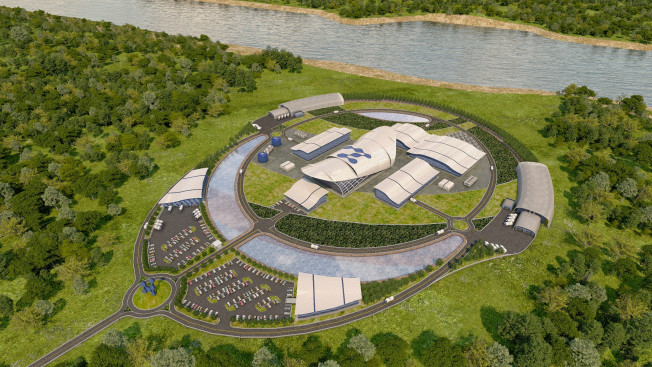 ▲뉴스케일 SMR 플랜트 가상 조감도. (사진제공=두산에너빌리티)