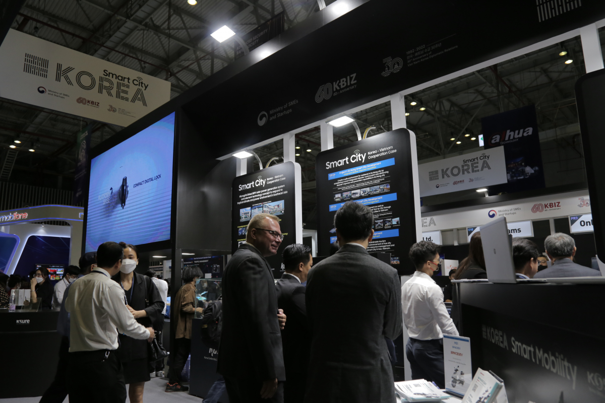 ▲베트남 스마트시티 전시회 한국관 전경. (사진제공=중소기업중앙회)