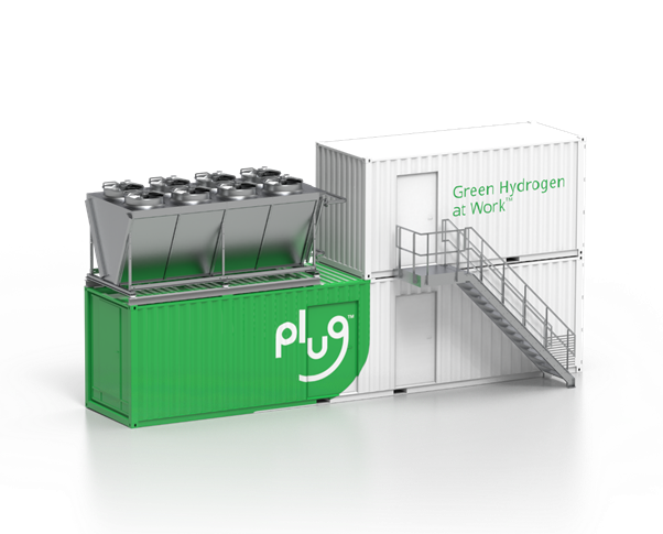 ▲SK E&S와 합작법인을 설립한 미국 수소기업 ‘플러그파워(Plug Power)’의 1MW급 고분자전해질막(PEM) 방식 수전해 설비 모습.  (이미지=SK E&S)