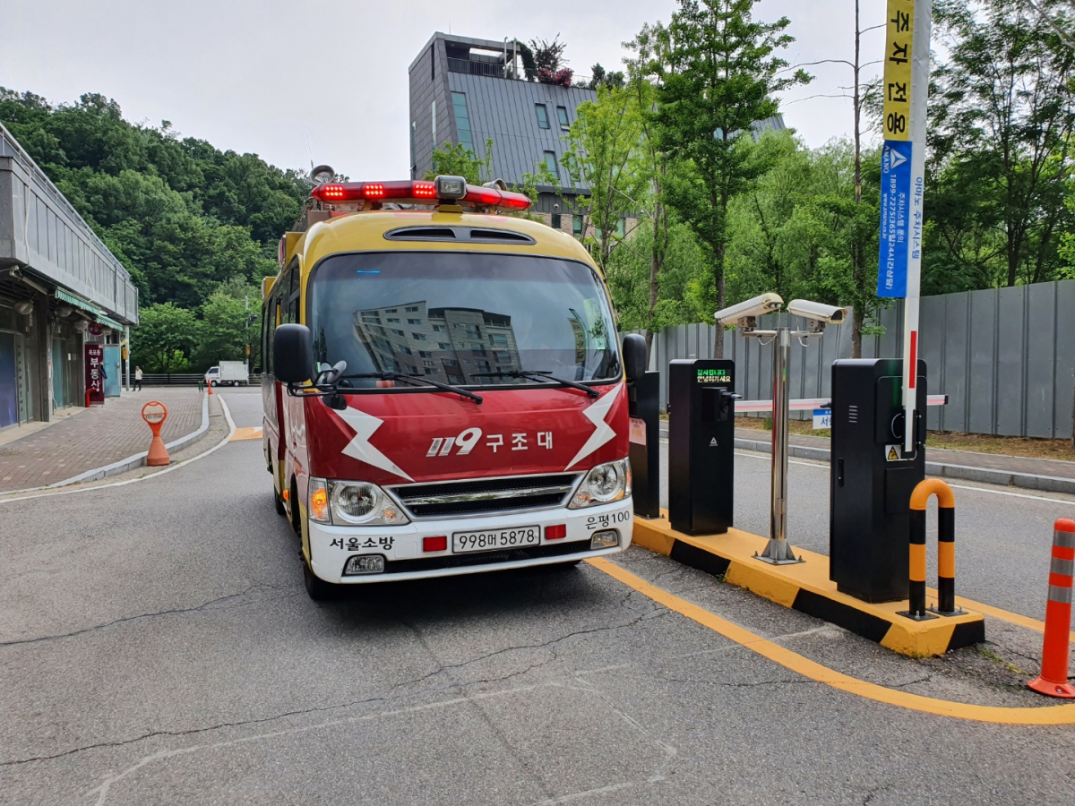 ▲긴급번호판을 단 구급차의 모습. (자료제공=서울시)