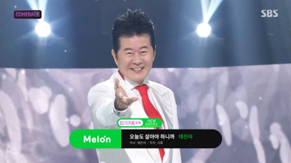 ▲'인기가요' 태진아(사진=SBS 방송화면 캡처)