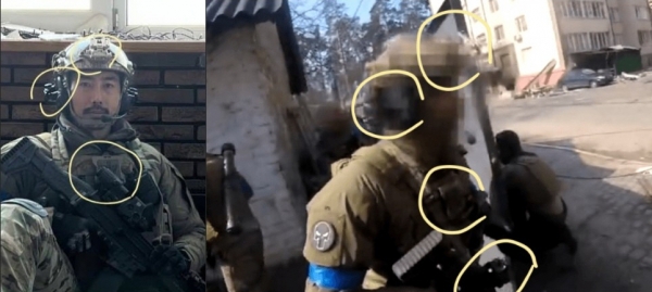 ▲지난달 이근 씨가 인스타그램에 게시한 근황 사진(왼쪽)과 FUNKER530에 게시된 우크라이나 현지 교전 영상 중 일부(오른쪽) (출처= 온라인 커뮤니티)
