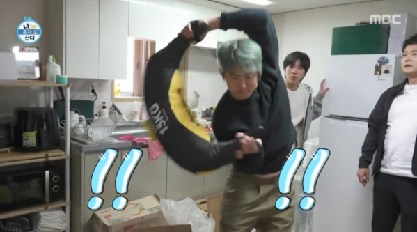 ▲불가리안백 돌리는 기안84(사진=MBC 방송화면 캡처)