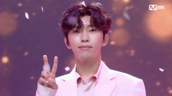 ▲임영웅이 '엠카운트다운'에서 1위를 차지했다.(사진=Mnet 방송화면 캡처)