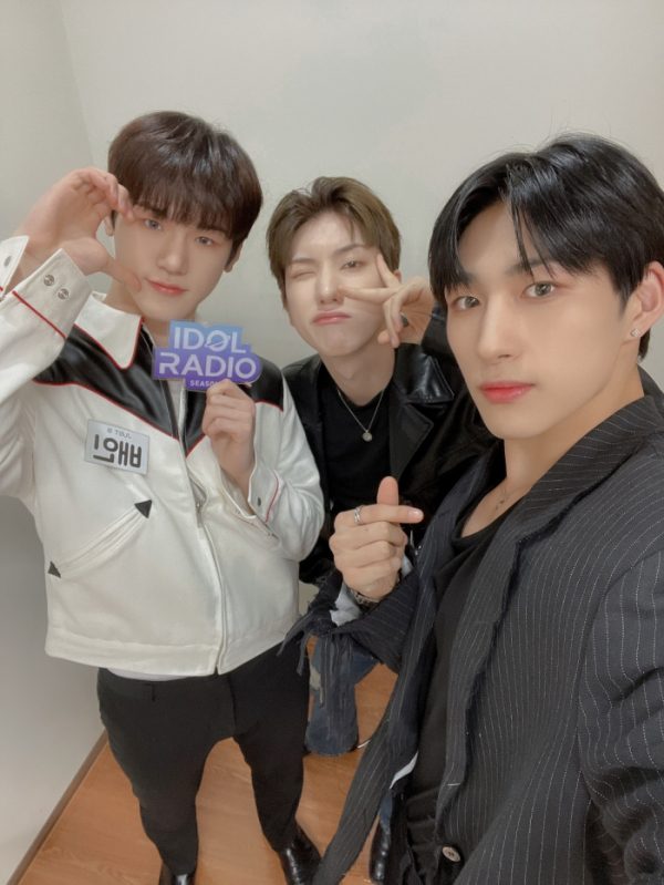 ▲저스트비 임지민ㆍ배인ㆍ전도염(사진 = '아이돌 라디오 시즌2' SNS 제공)