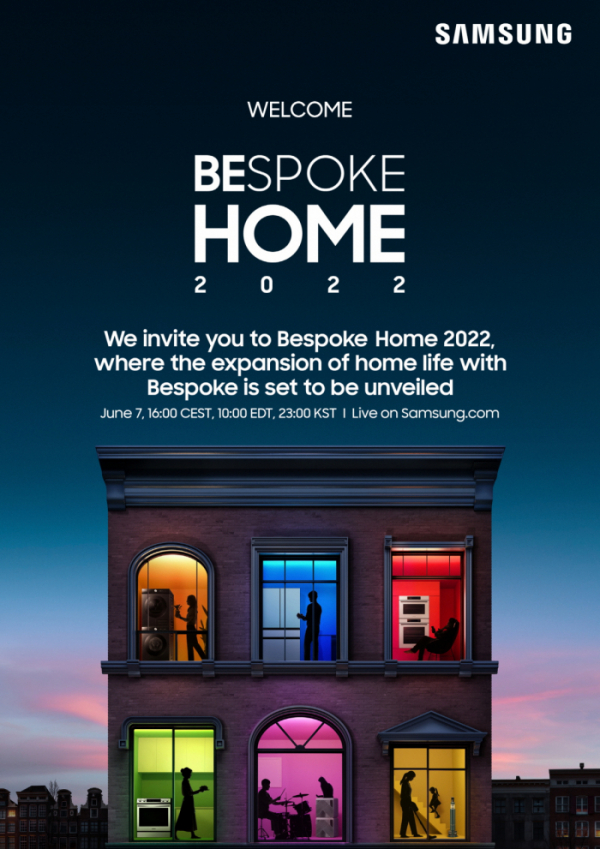 ▲'삼성 비스포크 홈 2022'(Samsung Bespoke Home 2022) 초대장 (사진제공=삼성전자)