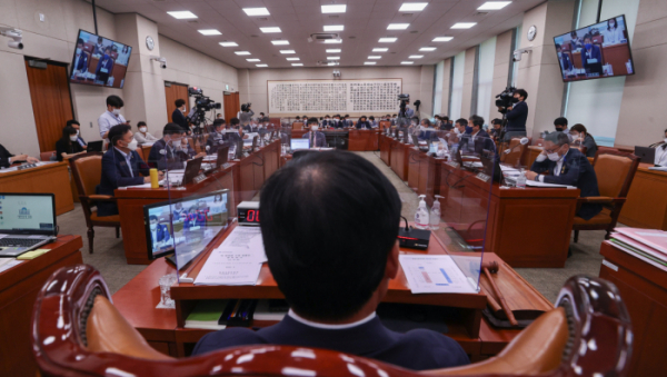 ▲26일 오후 국회에서 법제사법위원회 전체회의가 열리고 있다. (국회사진기자단)