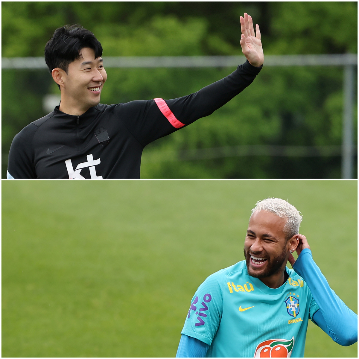 ▲한국 축구대표팀 손흥민과 브라질 축구대표팀의 네이마르. (연합뉴스)