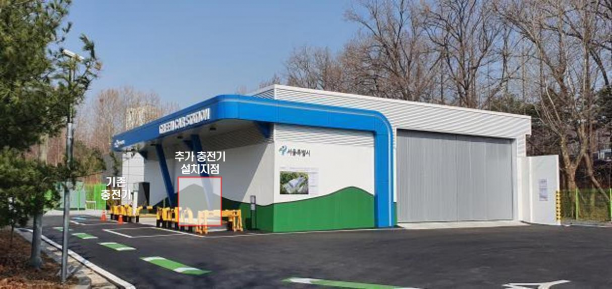 ▲양재 수소충전소 모습. (자료제공=서울시)