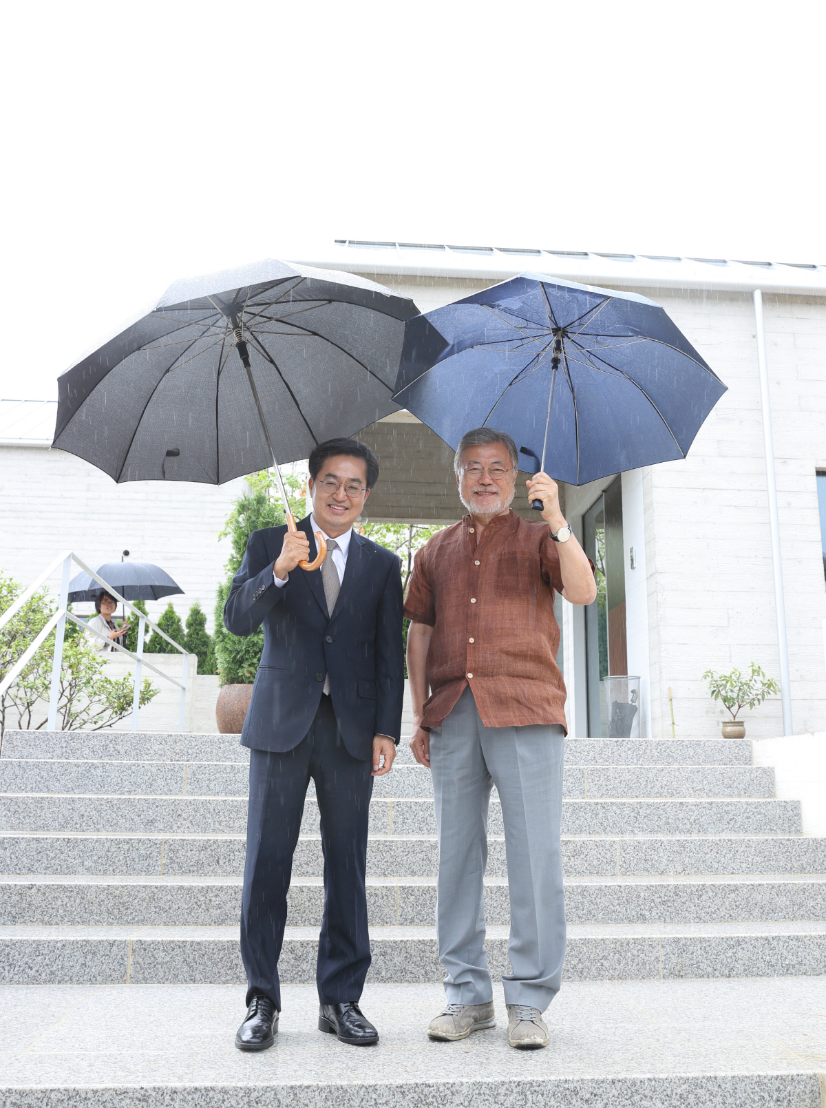 ▲14일 김 당선인과 문 전 대통령 (경기도지사 인수위 제공)
