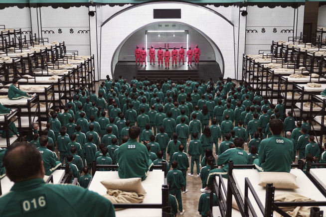 ▲드라마 오징어 게임의 한 장면. AP뉴시스