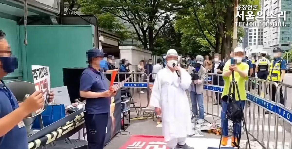 ▲백은종 서울의소리 대표(서울의소리 유튜브영상 캡처)
