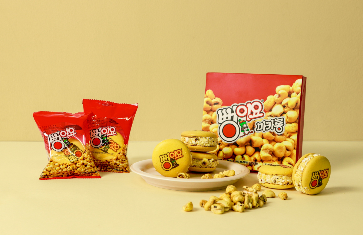 ▲CJ프레시웨이의 뻥이요 마카롱.  (사진제공=CJ프레시웨이)