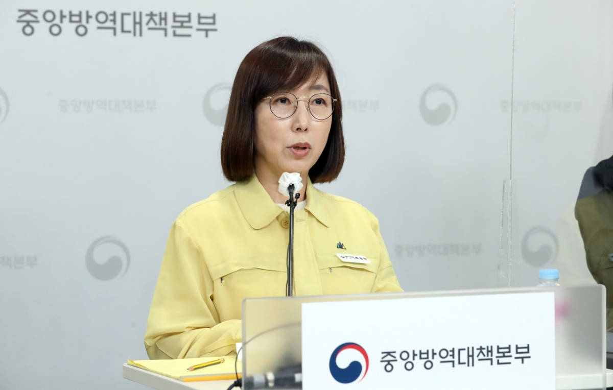 ▲ 백경란 질병관리청장이 22일 오후 충북 청주시 질병관리청에서 원숭이두창 의심환자 발생을 발표하고 있다. (뉴시스)