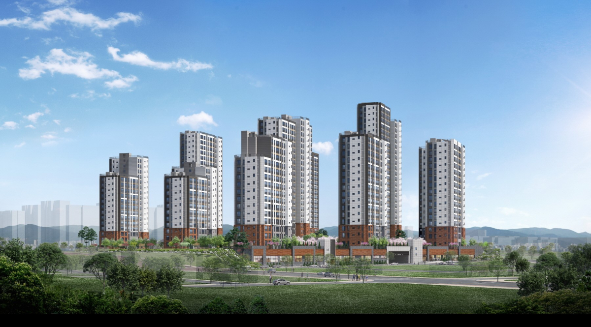 ▲천안 부성지구 한라비발디 투시도   (자료제공=한라)