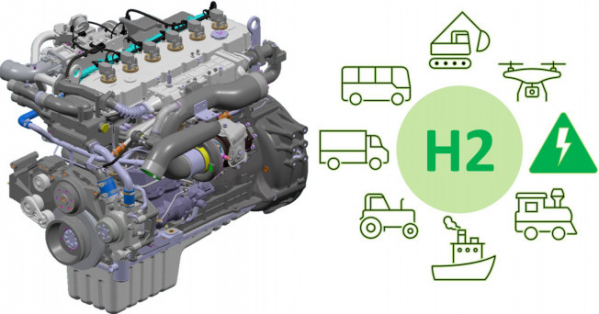 ▲현대두산인프라코어의 ‘탄소 제로’ 수소엔진 'HX12' 콘셉트 이미지와 탑재 가능한 제품군. (사진제공=현대두산인프라코어)