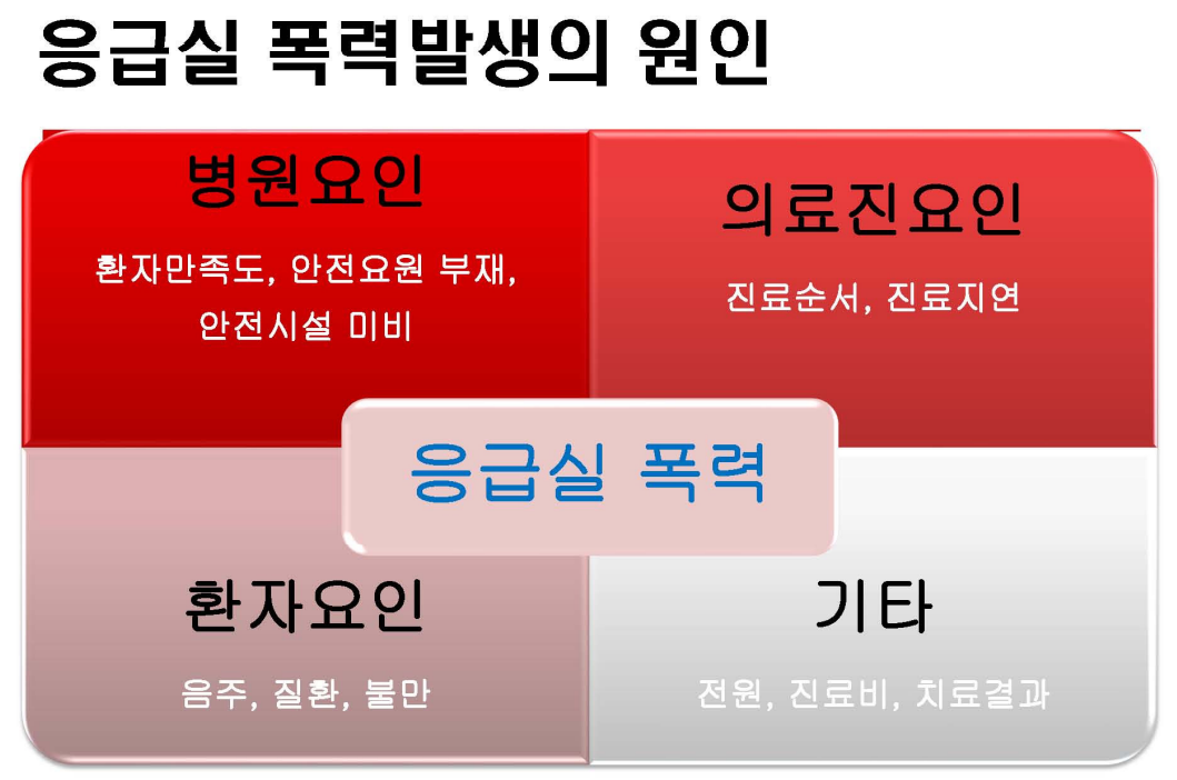 ▲대한응급의학괴 김현 기획이사 ‘법조·의료인력에 대한 보복성 폭력행위 방지대책 긴급토론회’ 주제발표 ‘의료인력에 대한 보복성 폭력행위 방지대책’ 발췌