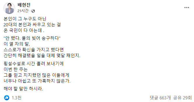 ▲배현진 국민의힘 최고위원 페이스북 캡처
