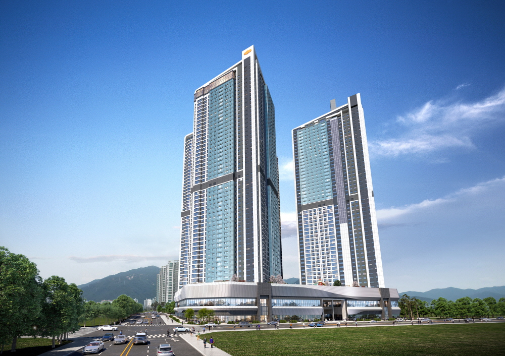 ▲e편한세상 삼천포 오션프라임 투시도 (자료제공=포애드원)