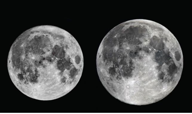 ▲(사진제공=국립과천과학관) 가장 작은 미니문과 가장 큰 슈퍼문 비교
