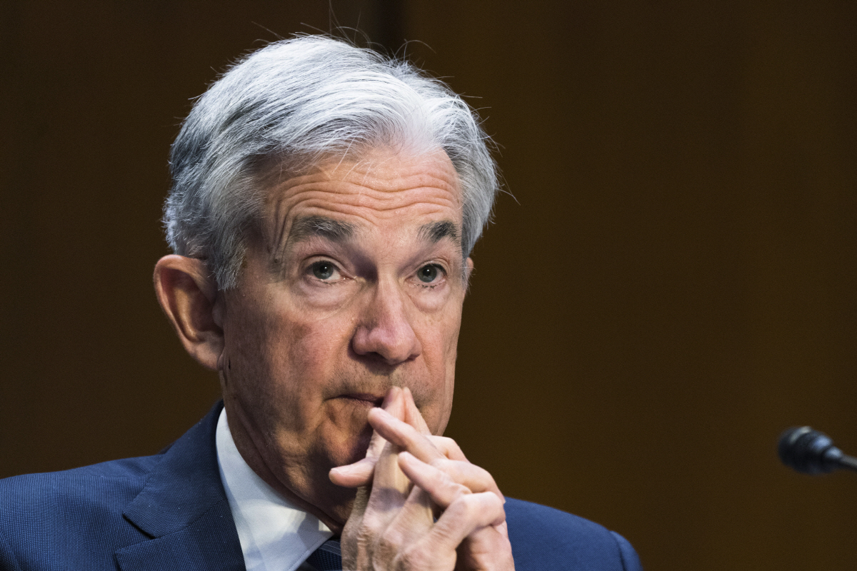 ▲제롬 파월 미국 연방준비제도(Fed·연준) 의장이 지난달 22일 의회에서 질문을 받고 있다. 워싱턴D.C./AP뉴시스