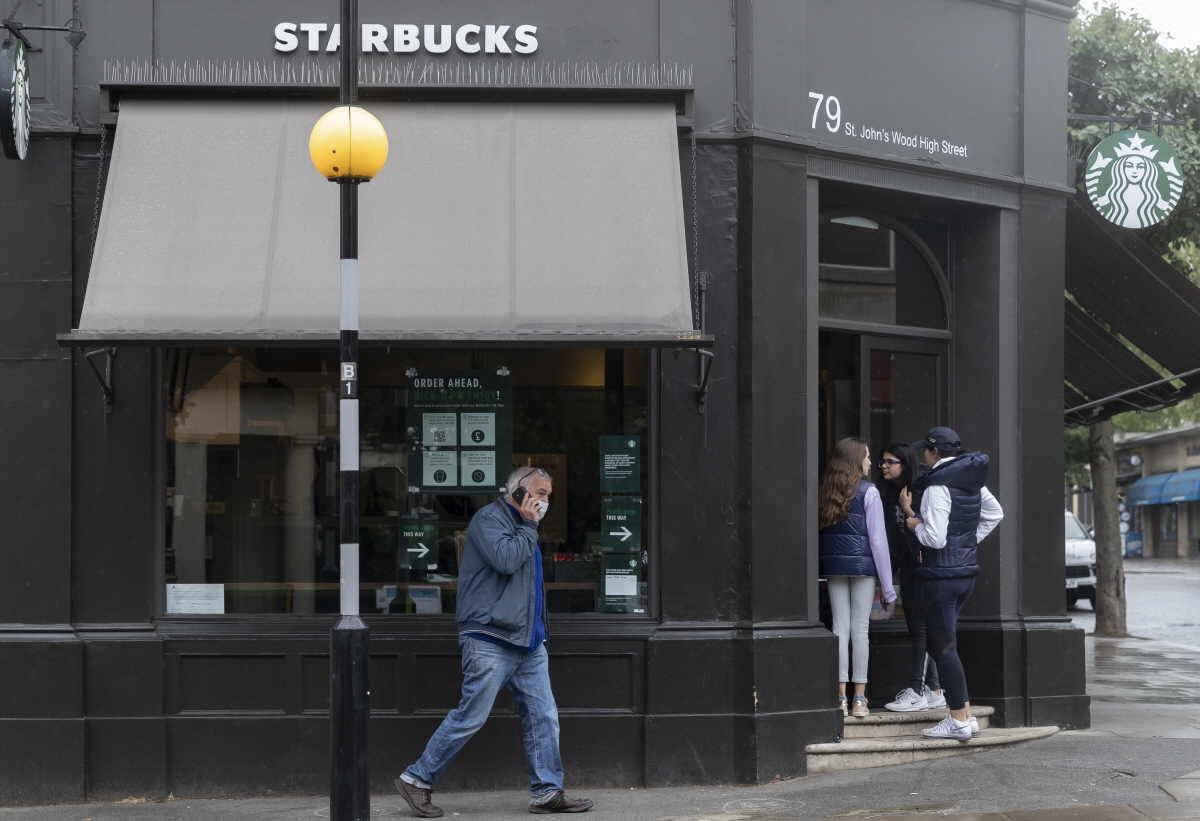 ▲영국 런던의 한 스타벅스 매장 전경. 런던/신화뉴시스
