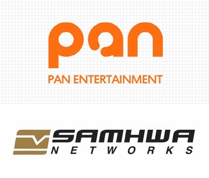 ▲팬엔터테인먼트(상단), 삼화네트웍스 CI(사진제공=각 회사)