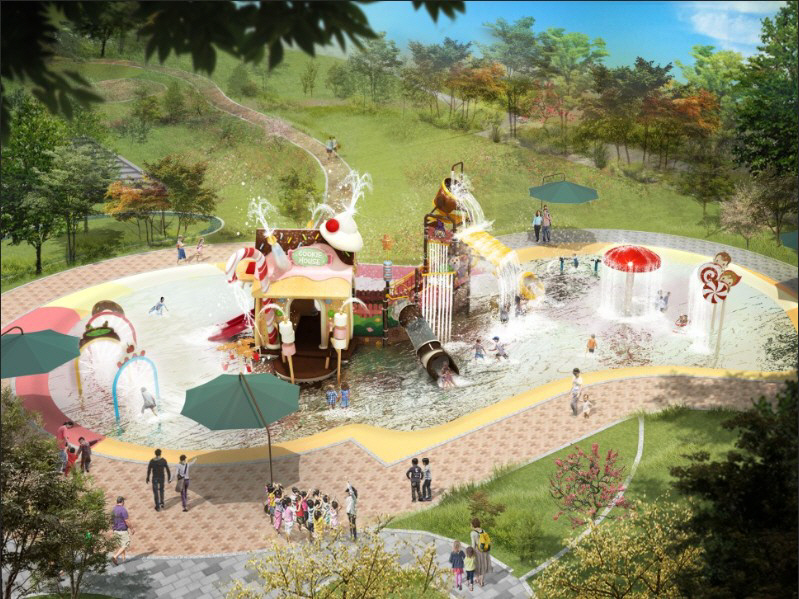 ▲부산 강서구 지사근린공원에 위치한 물놀이터. (출처= 부산 강서구청 블로그)
