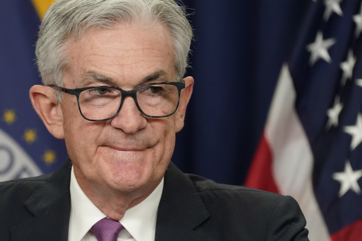 ▲제롬 파월 미국 연방준비제도(Fed·연준) 의장이 27일(현지시간) 연준 본부에서 연방공개시장위원회(FOMC) 정례회의 이후 기자회견에 참석하고 있다. 워싱턴D.C/AP뉴시스