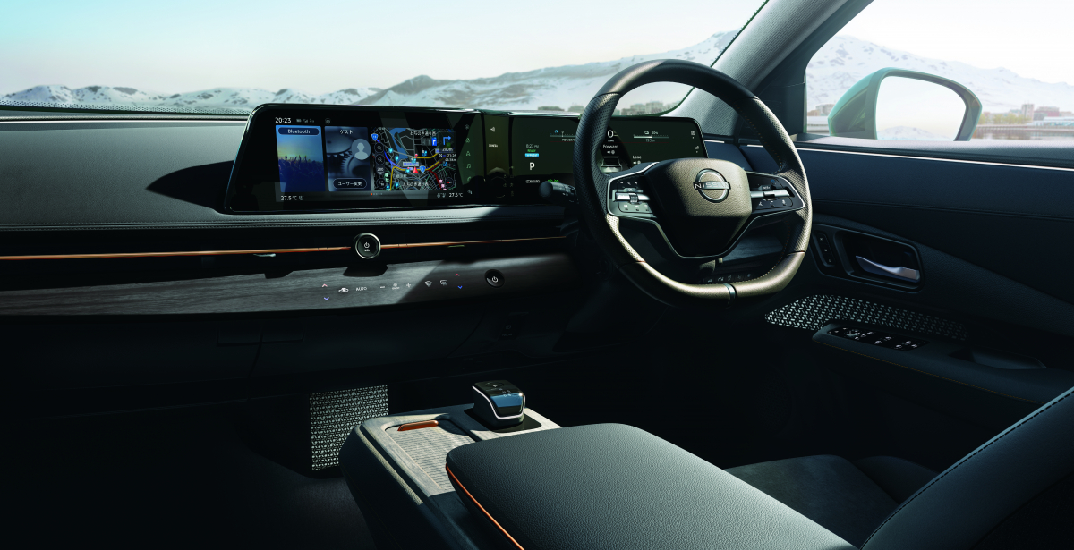 ▲닛산 아리야 인테리어 디자인, 알렉사 빌트인. (사진제공=오비고)