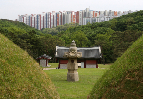 ▲경기 김포시 장릉(사적 제202호) 앞에 고층 아파트가 들어서고 있다. (뉴시스)