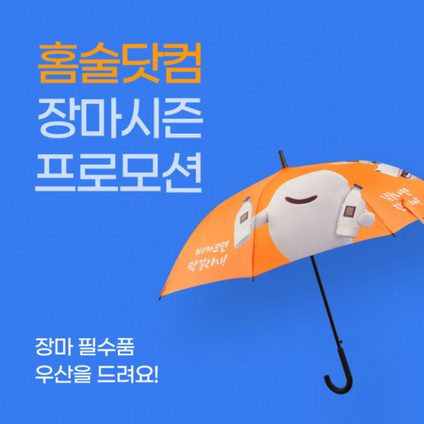 ▲홈술닷컴 '장마철 프로모션' 포스터(사진제공=배상면주가)