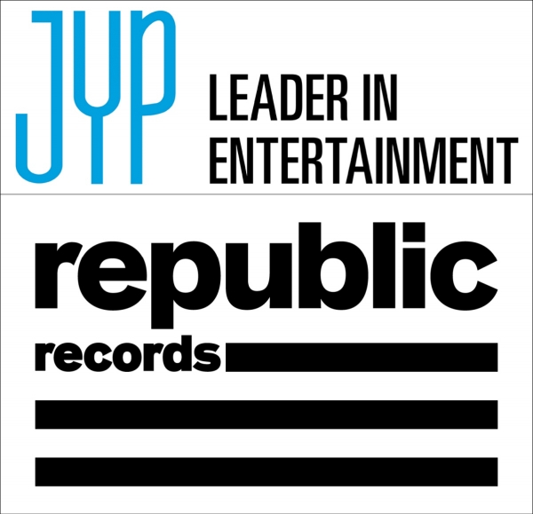 ▲JYP엔터테인먼트(위), 리퍼블릭 레코즈 로고. (출처=JYP엔터테인먼트 제공)
