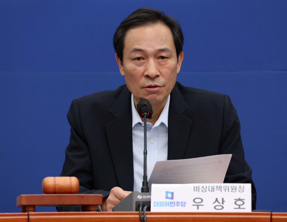 ▲이상호 더불어민주당 비상대책위원장이 3일 오전 국회에서 열린 비상대책회의에서 발언하고 있다. (연합뉴스)