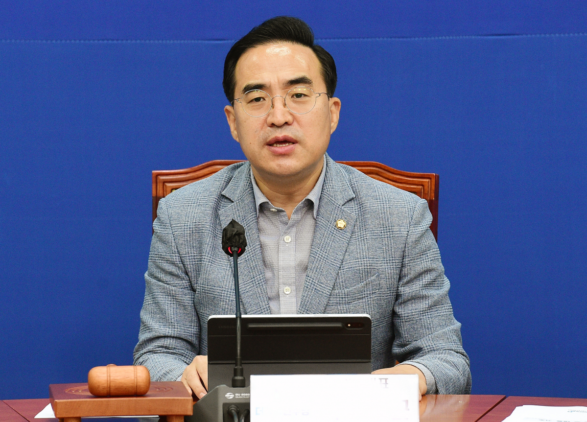 ▲더불어민주당 박홍근 원내대표가 5일 국회에서 열린 비상대책위원회 회의에서 발언하고 있다. (국회사진기자단)